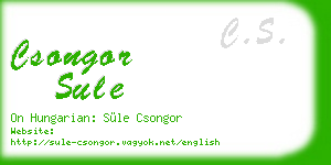 csongor sule business card